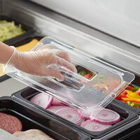 Vigor 1/3 Size Clear Polycarbonate Food Pan Lid with Handle