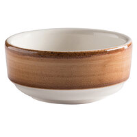 Corona by GET Enterprises PP1606727324 Artisan 3.8 oz. Brown Porcelain Bowl - 24/Case