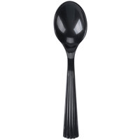WNA Comet Classicware EcoSense 6 1/8" Heavyweight Black Plastic Spoon - 1000/Case