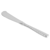 Fortessa 1.5.102.FC.053 Lucca Faceted 6 7/8 inch 18/10 Stainless Steel Extra Heavy Weight Butter Knife - 12/Case