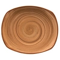 Corona by GET Enterprises PP1606722912 Artisan 12 inch Brown Oval Porcelain Coupe Plate - 12/Case