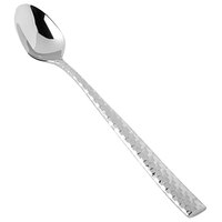 Fortessa 1.5.102.FC.035 Lucca Faceted 8 1/16 inch 18/10 Stainless Steel Extra Heavy Weight Iced Tea Spoon - 12/Case