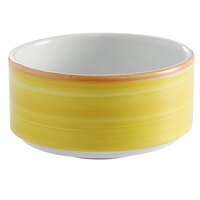 Corona by GET Enterprises PA1600905124 Calypso 11 oz. Yellow Porcelain Stackable Soup Cup - 24/Case