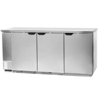 Beverage-Air BB72HC-1-S-WINE 72 inch Stainless Steel Underbar Height Solid Door Back Bar Wine Refrigerator