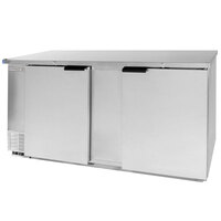 Beverage-Air BB68HC-1-S-WINE 68 inch Stainless Steel Counter Height Solid Door Back Bar Wine Refrigerator