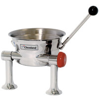 Cleveland KDT-1-T 80 oz. Tilting 2/3 Steam Jacketed Direct Steam Tabletop Oyster Kettle - Right Handle