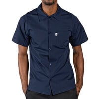 Uncommon Chef 0920 Navy Customizable Classic Short Sleeve Cook Shirt - S