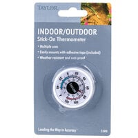 Taylor 5380N 1 3/4 inch Dial Stick-On Indoor / Outdoor Thermometer