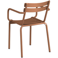 Lancaster Table & Seating Brown Powder Coated Aluminum Outdoor Arm Chair
