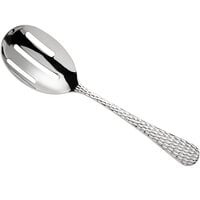 Acopa Industry 8 3/4 inch 18/8 Stainless Steel Extra Heavy Weight Slotted Serving Spoon