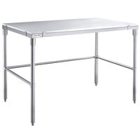 Regency 30 inch x 48 inch 14-Gauge 304 Stainless Steel Poly Top Table with 3/4 inch Thick Poly Top and Open Base