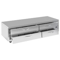 Beverage-Air WTRCS84HC-FLT 84 inch 4 Drawer Refrigerated Chef Base with Flat Top