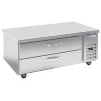 Beverage-Air WTRCS52HC-56FLT 56" 2 Drawer Refrigerated Chef Base with 4" Flat Top Overhang