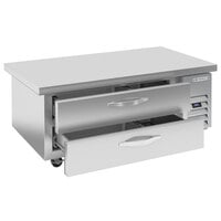 Beverage-Air WTRCS52HC-56FLT 56 inch 2 Drawer Refrigerated Chef Base with 4 inch Flat Top Overhang
