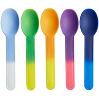 Assorted Color-Changing Heavy Weight Frozen Yogurt Spoon - 1000/Case