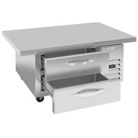 Beverage-Air WTFCS36HC-48FLT 2 Drawer 48 inch Freezer Chef Base with 12 inch Flat Top Overhang