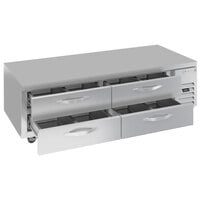 Beverage-Air WTRCS72HC-FLT 72 inch 4 Drawer Refrigerated Chef Base with Flat Top