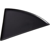 GET PZ-85-BK Creative Table 9 inch x 8 3/4 inch Black Melamine Triangle Pizza Plate - 24/Case