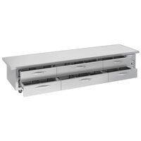 Beverage-Air WTRCS112HC-120 120 inch 6 Drawer Refrigerated Chef Base with 8 inch Overhang