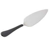 Tablecraft Antimicrobial 9 5/8 inch Stainless Steel Pie Server with Black Handle AM3331BK