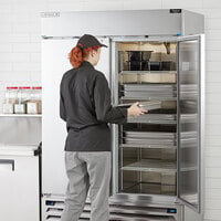 Beverage-Air HBRF49HC-1-A Horizon Series 52 inch Stainless Steel Solid Door Dual Temperature Reach-In Refrigerator / Freezer