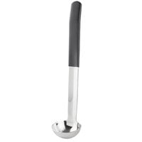 Tablecraft AM5301BK Antimicrobial 1 oz. One-Piece Stainless Steel Ladle with Black Handle
