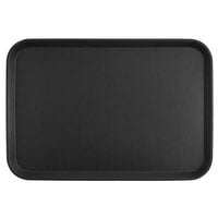 Choice 18" x 26" Black Rectangle Non-Skid Serving Tray