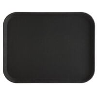 Choice 14" x 18" Black Rectangle Non-Skid Serving Tray