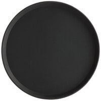 Choice 16" Black Round Non-Skid Serving Tray