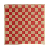 Choice 12" x 12" Kraft Red Check Deli Sandwich Wrap Paper - 5000/Case