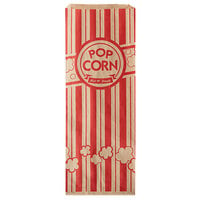 Carnival King 4 3/4" x 1" x 12" 2 oz. Kraft Popcorn Bag - 2000/Case