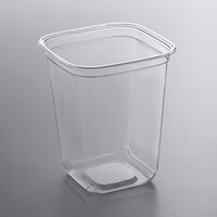 Fabri-Kal SQ32 TruWare 32 oz. Square Recycled PET Deli Container - 60/Pack