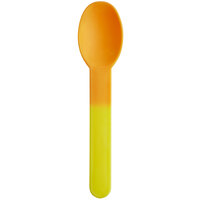 Yellow to Orange Color-Changing Heavy Weight Frozen Yogurt Spoon - 100/Pack