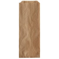 Carnival King 3 1/2 inch x 1 1/2 inch x 9 inch Plain Kraft Paper Hot Dog Bag - 1000/Case