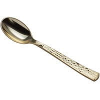 Gold Visions 6 3/4 inch Hammersmith Heavy Weight Gold Plastic Spoon - 400/Case