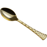 Gold Visions 6 3/4 inch Brixton Heavy Weight Gold Plastic Spoon - 400/Case