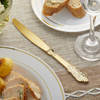 Gold Visions 7 1/2 inch Royal Heavy Weight Gold Plastic Knife - 400/Case