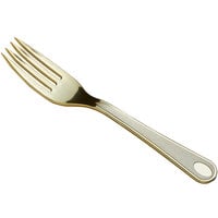 Gold Visions 7 1/4 inch Satin Heavy Weight Gold Plastic Fork - 400/Case