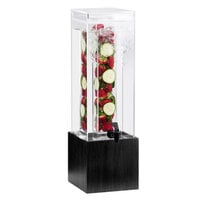 Cal-Mil 1527-3INF-96 3 Gallon Midnight Bamboo Infusion Beverage Dispenser - 8 1/4 inch x 9 3/4 inch x 26 3/4 inch