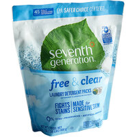 Seventh Generation 22977 Free & Clear 45-Count Laundry Detergent Packs - 8/Case