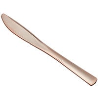 Gold Visions 7 3/4 inch Classic Heavy Weight Rose Gold Plastic Knife - 400/Case