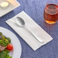 Visions 6 3/4 inch Classic Heavy Weight Silver Plastic Spoon - 50/Pack
