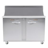 Traulsen UPT4818-LR 48 inch 1 Left Hinged 1 Right Hinged Door Refrigerated Sandwich Prep Table