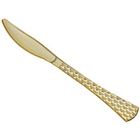 Gold Visions 7 3/4 inch Brixton Heavy Weight Gold Plastic Knife - 25/Pack