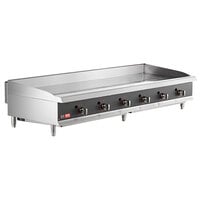 Cooking Performance Group GTU-CPG-72-N Ultra Series 72" Chrome Plated Natural Gas 6-Burner Countertop Griddle - 180,000 BTU