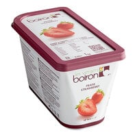 Les Vergers Boiron 2.2 lb. Strawberry Puree - 6/Case