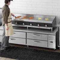 Cooking Performance Group 72L Ultra Series 72 inch Chrome Plated Liquid Propane 6-Burner Countertop Griddle - 180,000 BTU