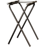 American Metalcraft 31 inch Black Chrome Deluxe Folding Tray Stand