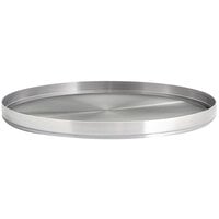 Front of the House DOS034BSS21 Soho 12 1/4 inch Brushed Stainless Steel Round Plate with Raised Rim - 4/Case