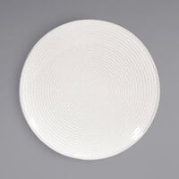 Front of the House DAP090BEP22 Catalyst Pearl 6 1/4" European White Embossed Coupe Round Porcelain Plate - 6/Case